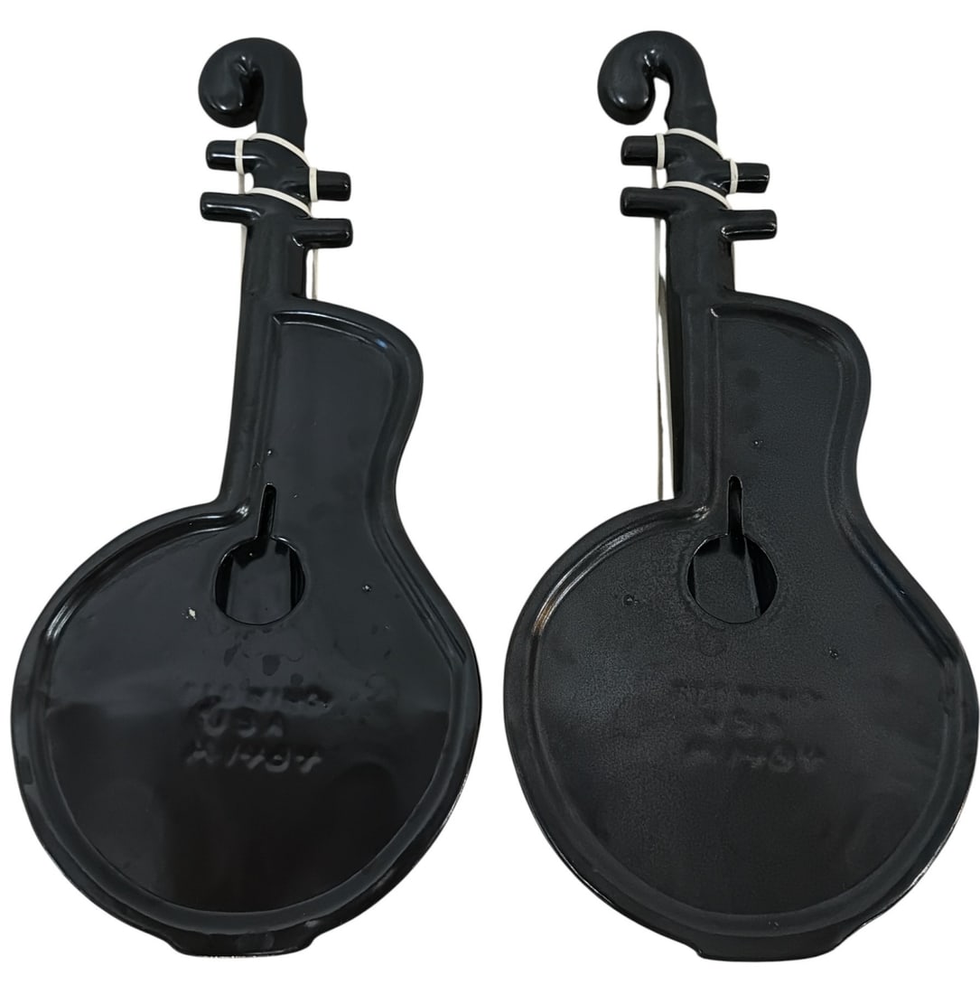 Mid Century REDWING Cello Wall Pockets, Pair - 2