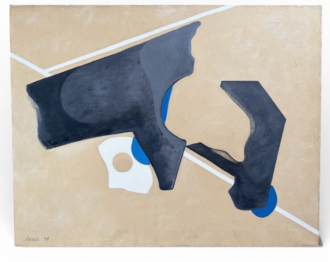 Mid Century ADELE FINKELSTEIN Abstract Oil Painting (1 of 5)