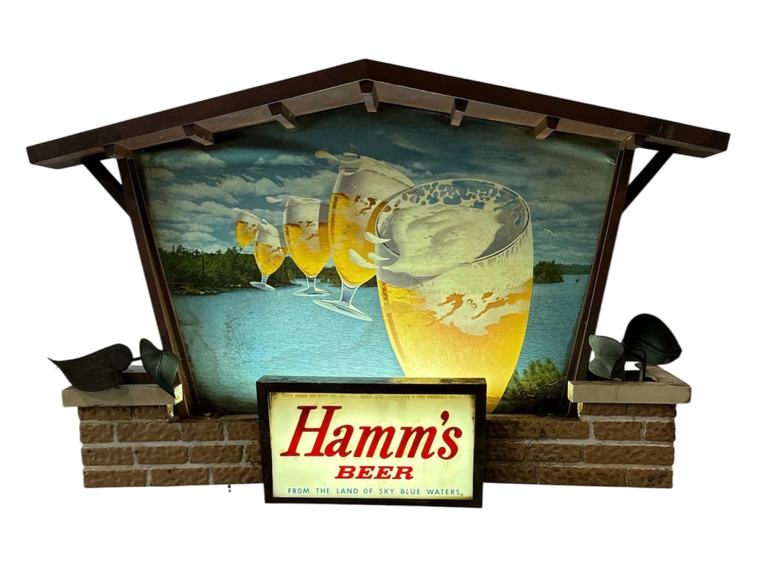 Vintage HAMM'S BEER "Flying Goblet" Advertisement Sign (1 of 7)