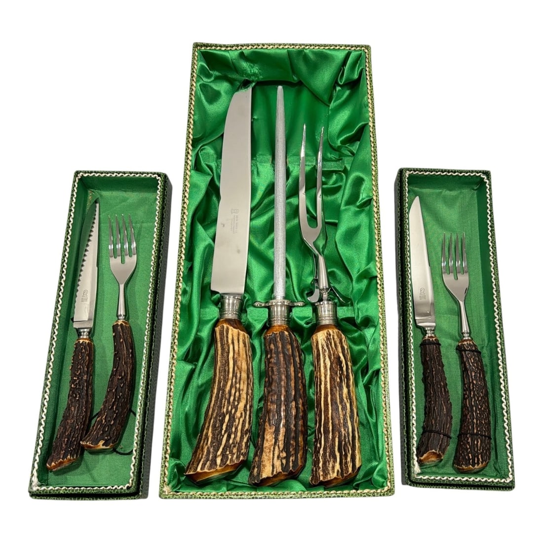 Collection of Anton Wingen Othello Antler Handled Flatware (1 of 5)