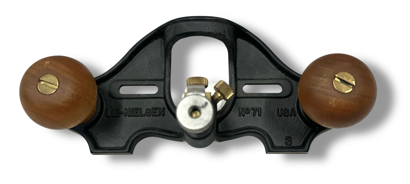 LIE-NIELSEN Large Router Plane Open Throat: 8.25" L x 3.25" H x 3.5" D.