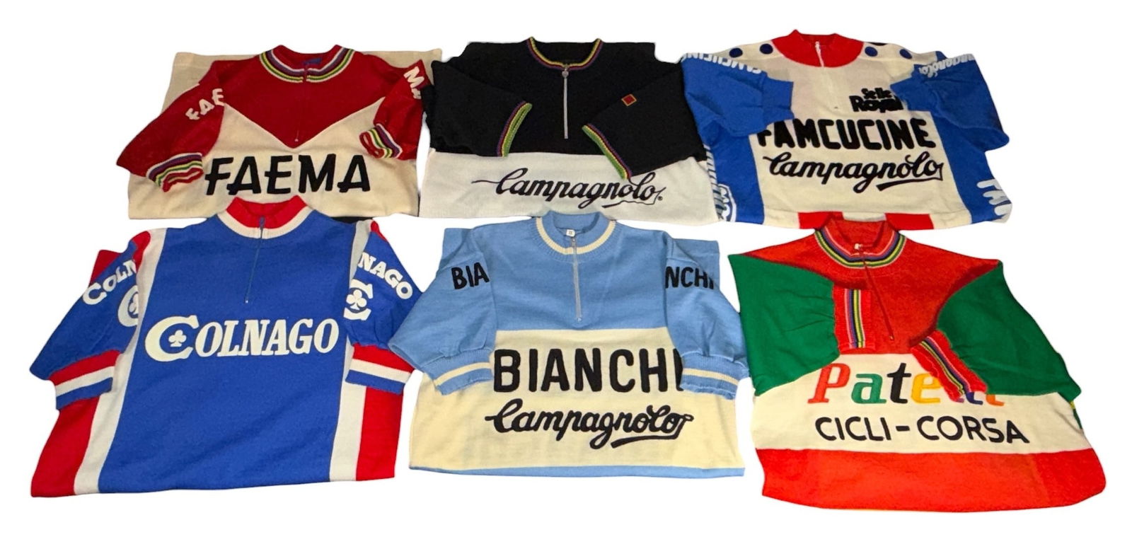 Collection of 1950s-1960s Vintage Wool Cycling Jerseys (1 of 10)