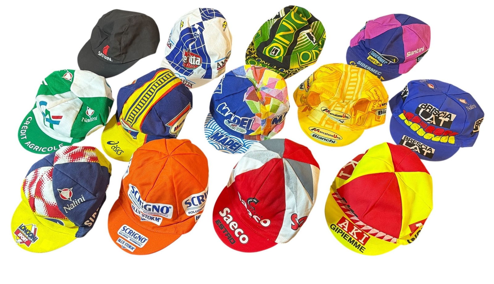 Collection Vintage Bicycle Racing Caps (1 of 4)