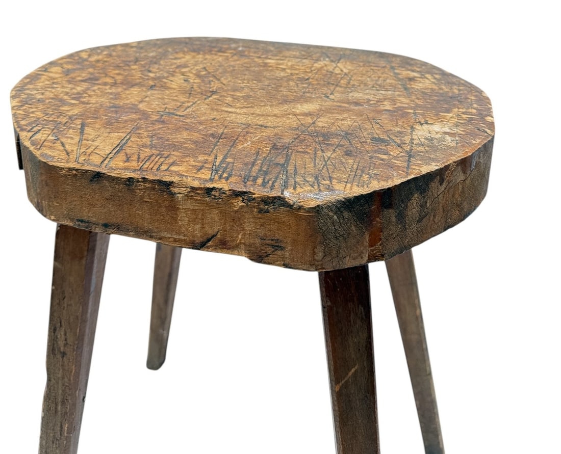 Rustic Primitive Stool - 2