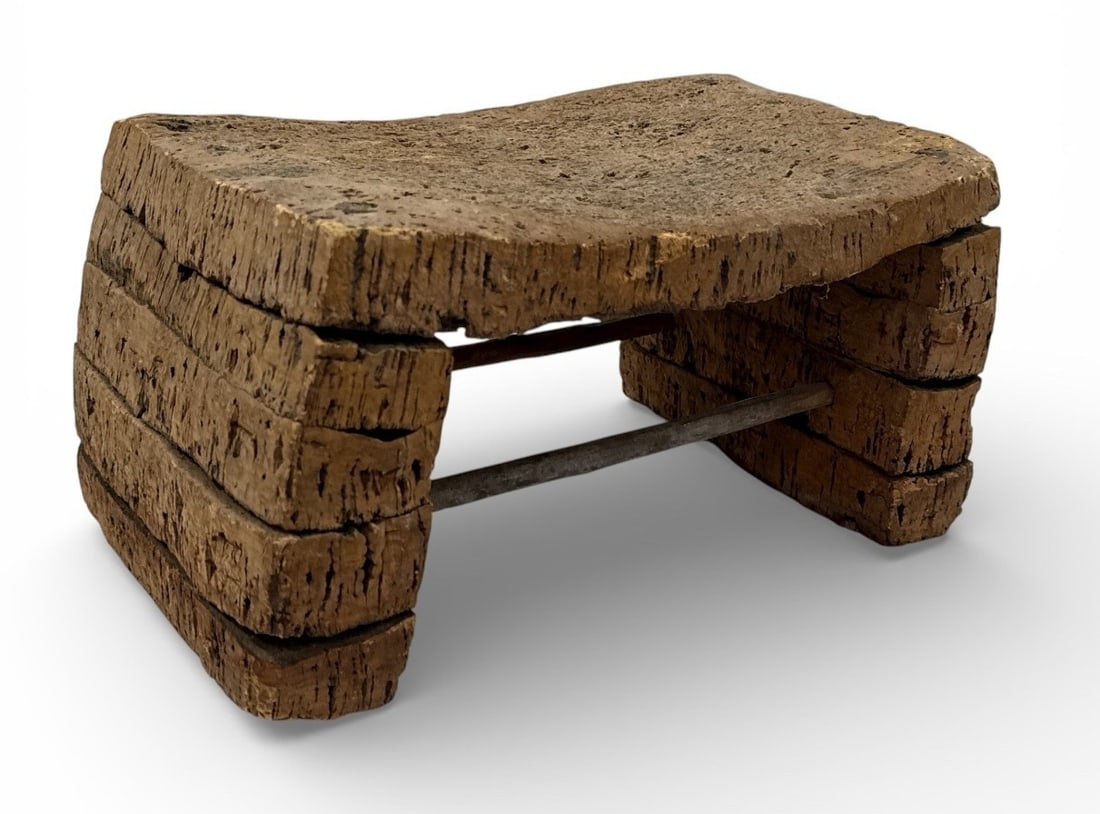 Folk Art Cork Stool - 2