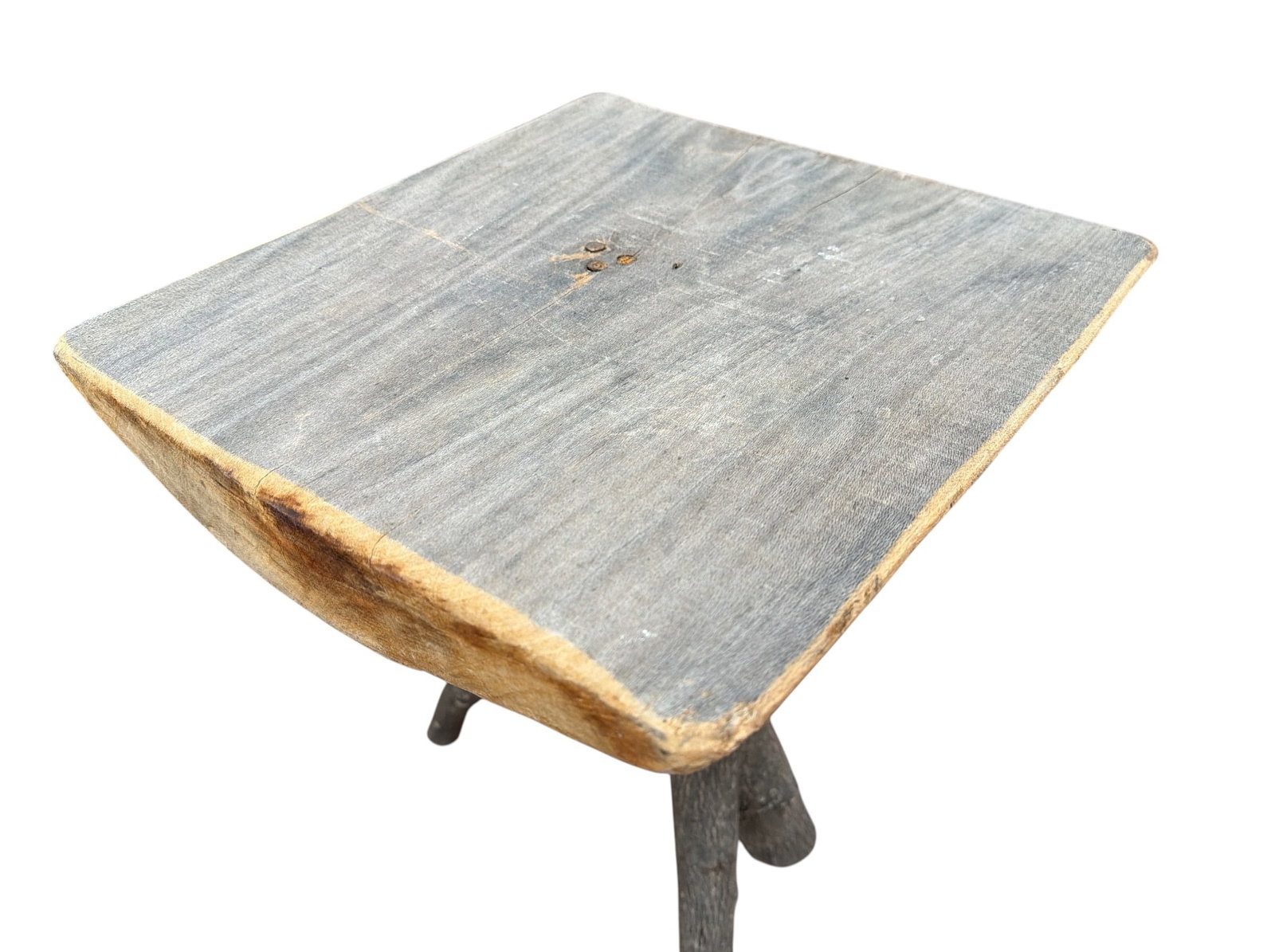 Hand Hewn Rustic Birch Bark Table - 2