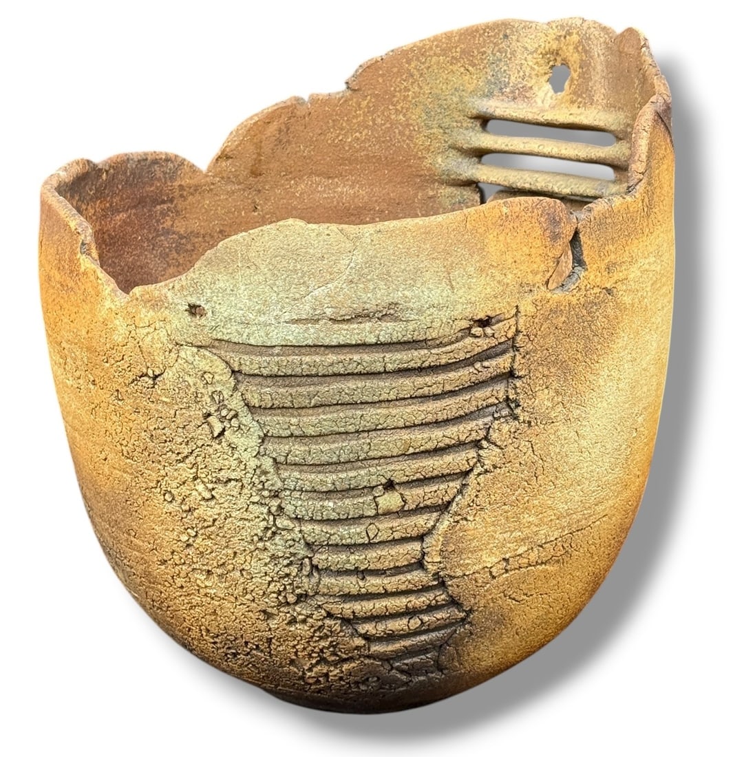 Brutalist Ceramic Pot, ISO RUTH DUCKWORTH: In the style of Ruth Duckworth. 17" H x 16" W x 18.25" D.