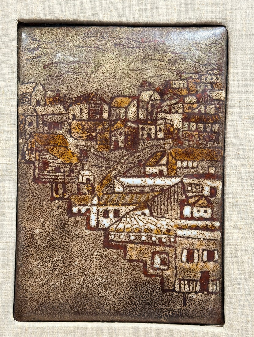 Mid Century Framed Tile Artwork - 2