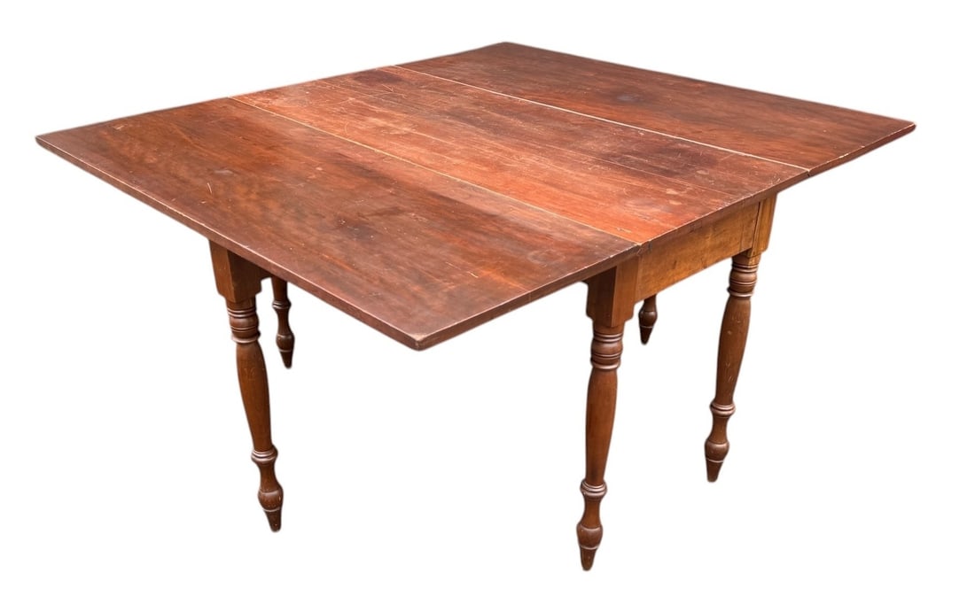 Antique Walnut Drop Leaf Table - 2