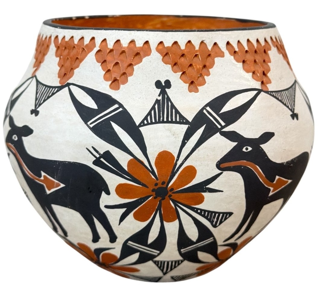 MILDRED ANTONIO (Acoma Pueblo b. 1937) Polychrome Jar (1 of 4)