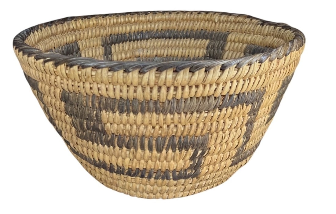 Two Native American, Papago Coiled Baskets - 3