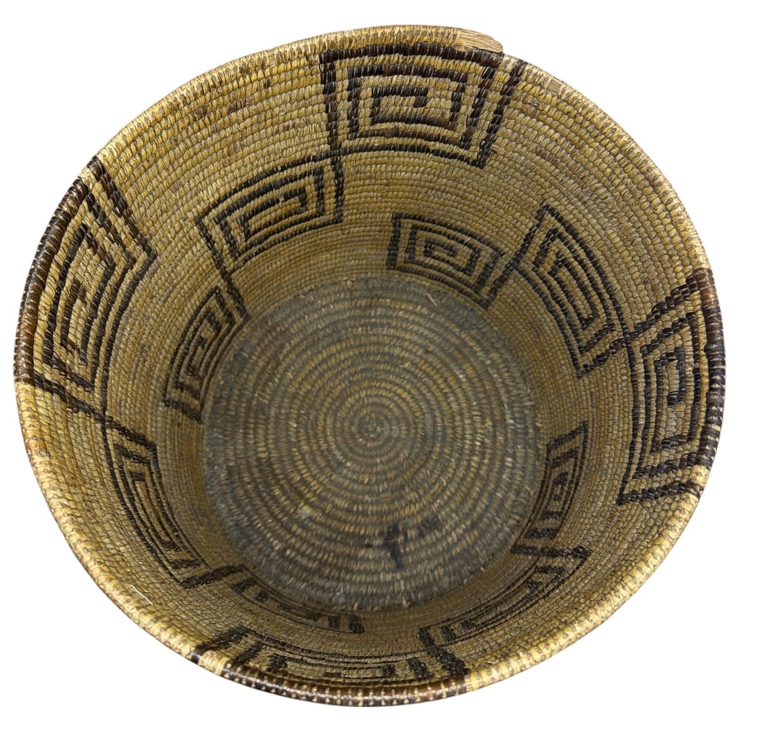 Two Native American, Papago Coiled Baskets - 5