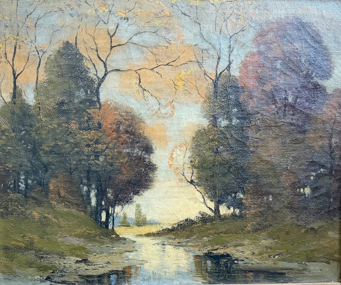 ERNEST FREDERICKS (1877-1957 Danish/American) Fall Landscape Oil Painting (1 of 6)