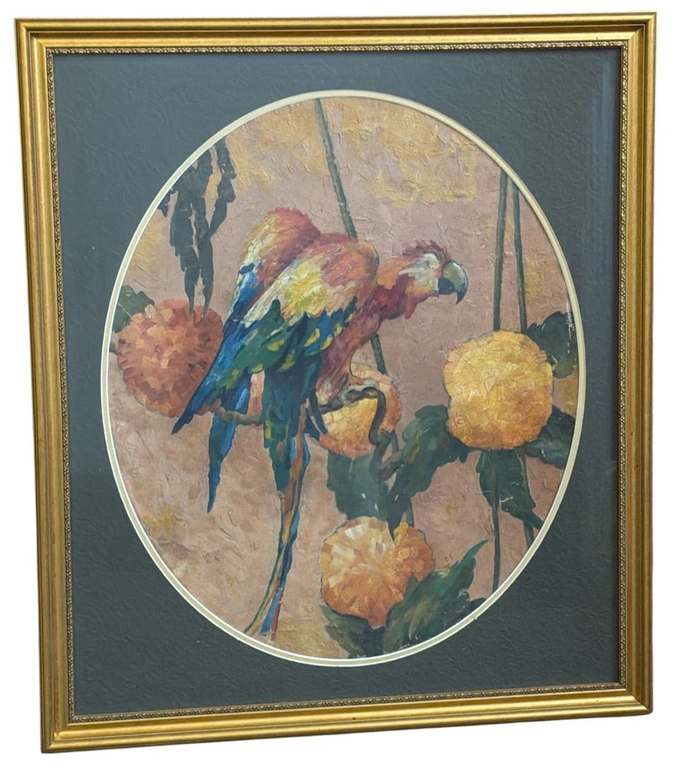 After STARK DAVIS Parrot Oil Painting (1 of 6)