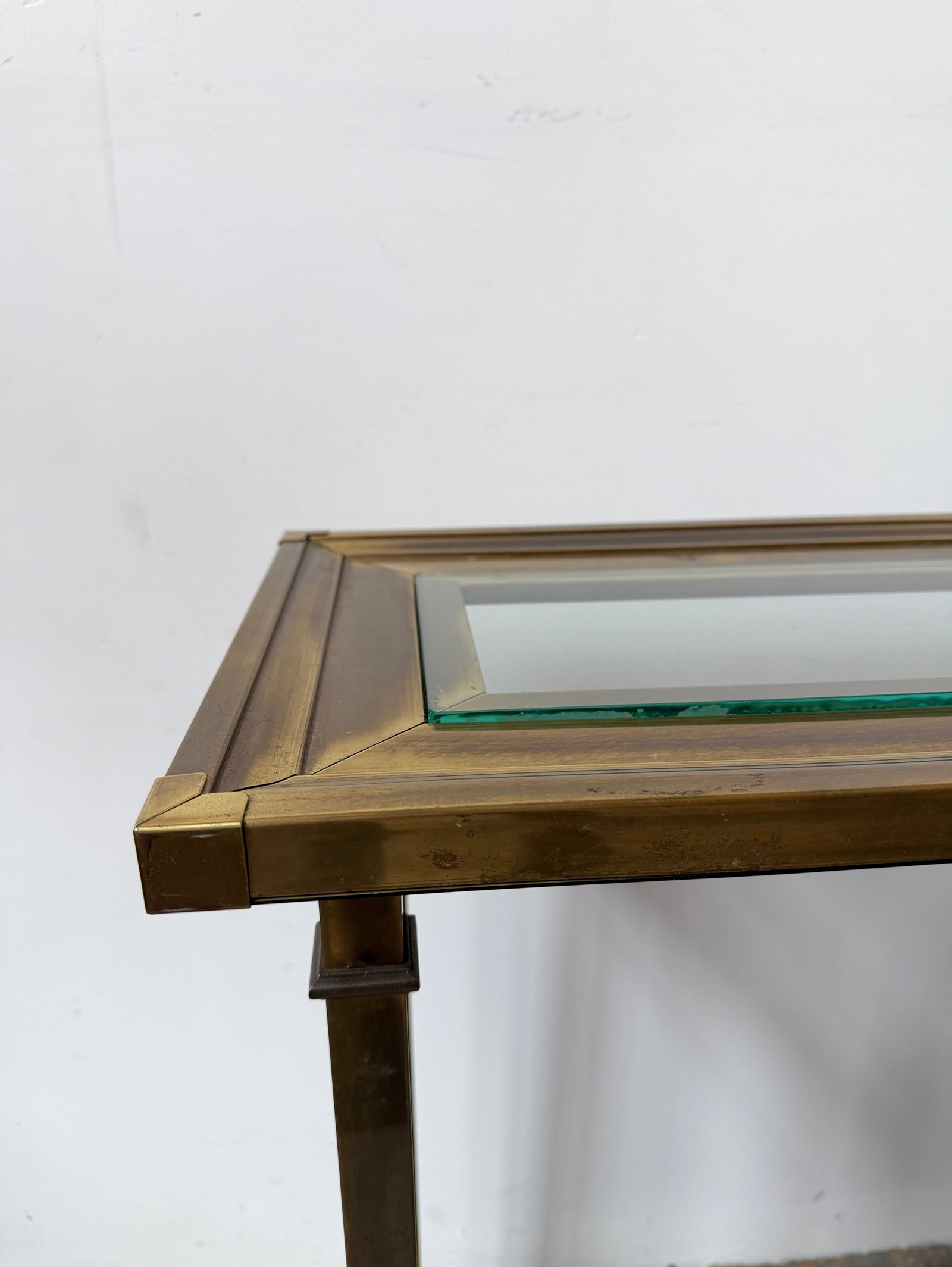 Mid Century MASTERCRAFT Brass Console Table - 5