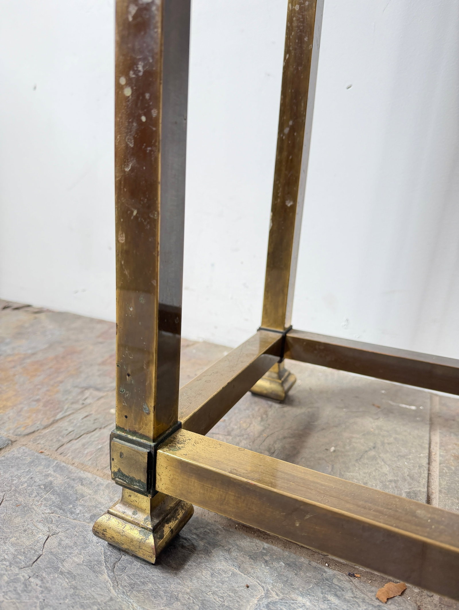 Mid Century MASTERCRAFT Brass Console Table - 6