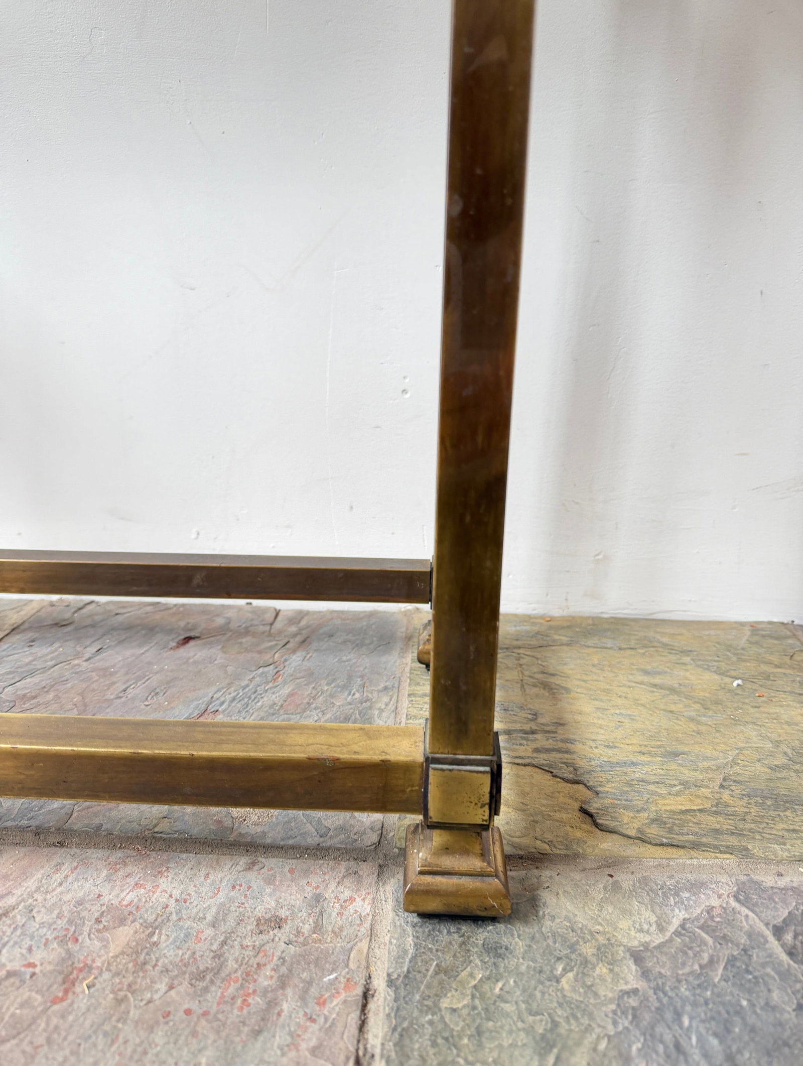 Mid Century MASTERCRAFT Brass Console Table - 7