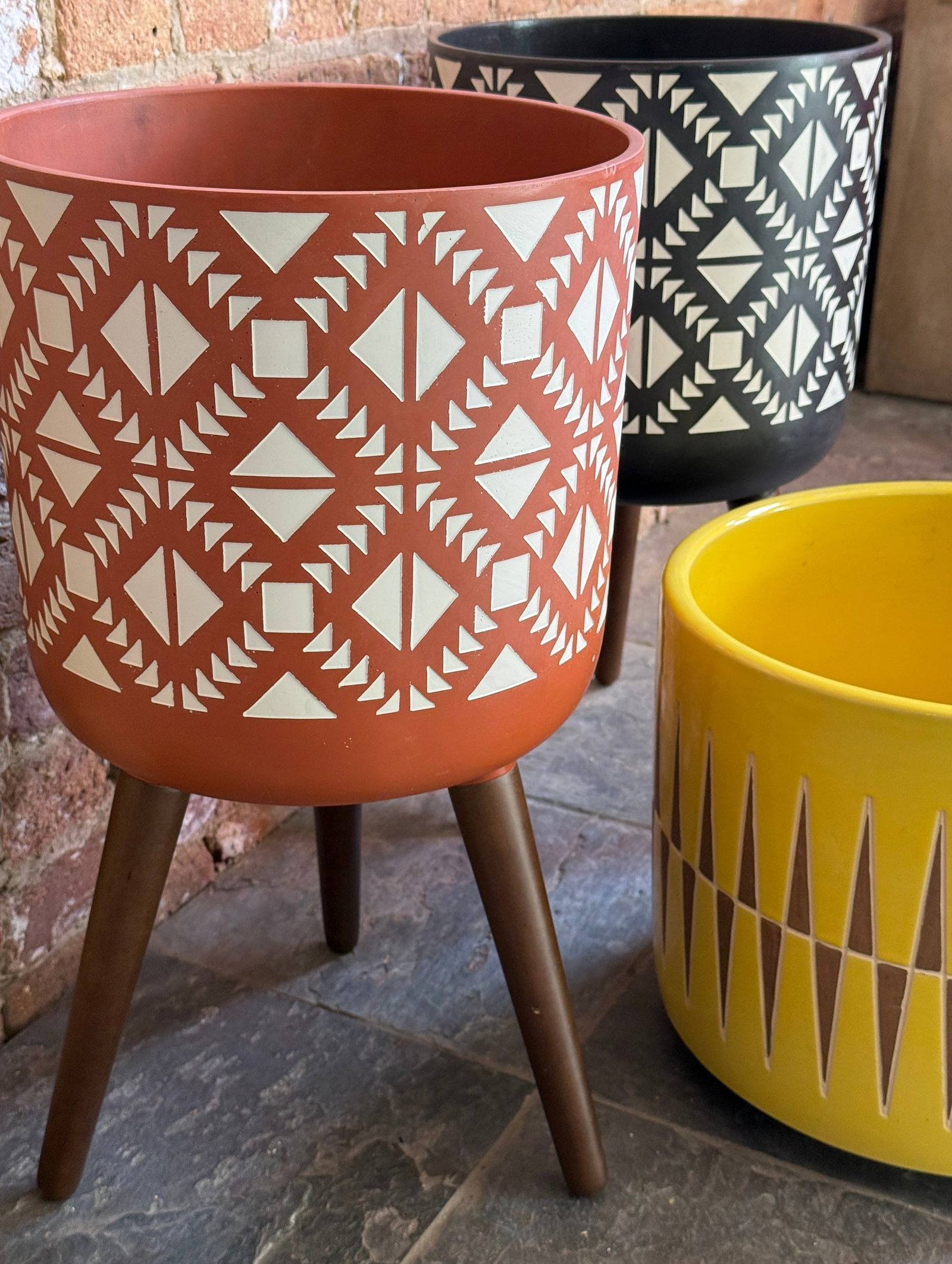 Three Modernist Ceramic Planters - 4