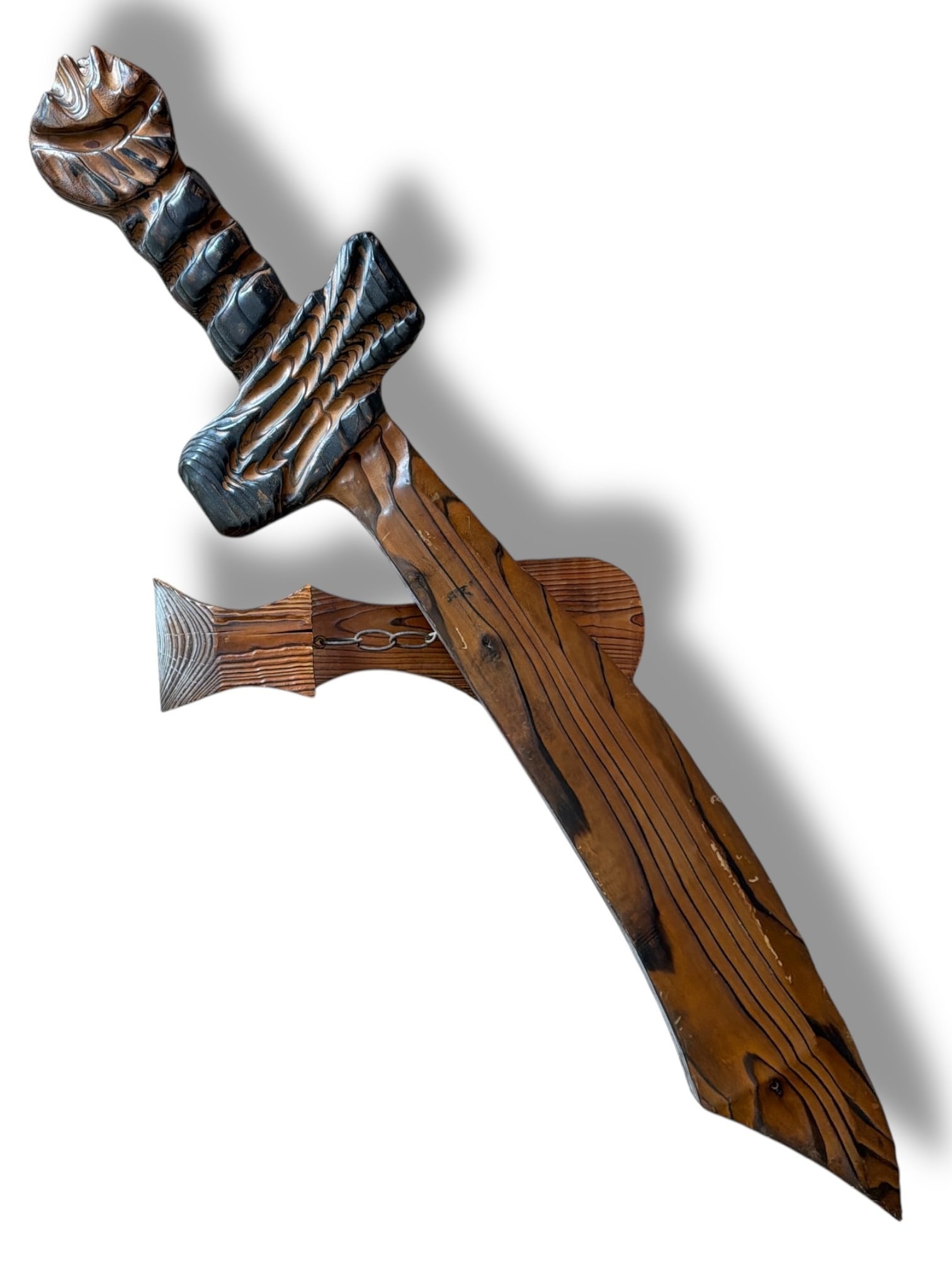 Mid Century WITCO Tiki Carved Wood Sword Sculpture (1 of 6)