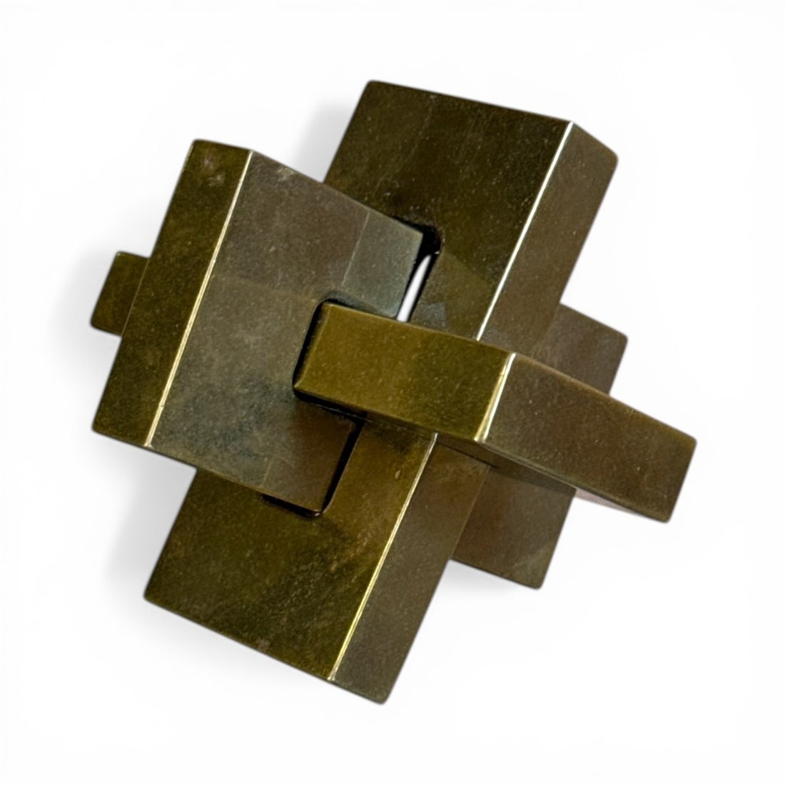 Modernist Brass Constructivist Cubist Sculpture (1 of 4)