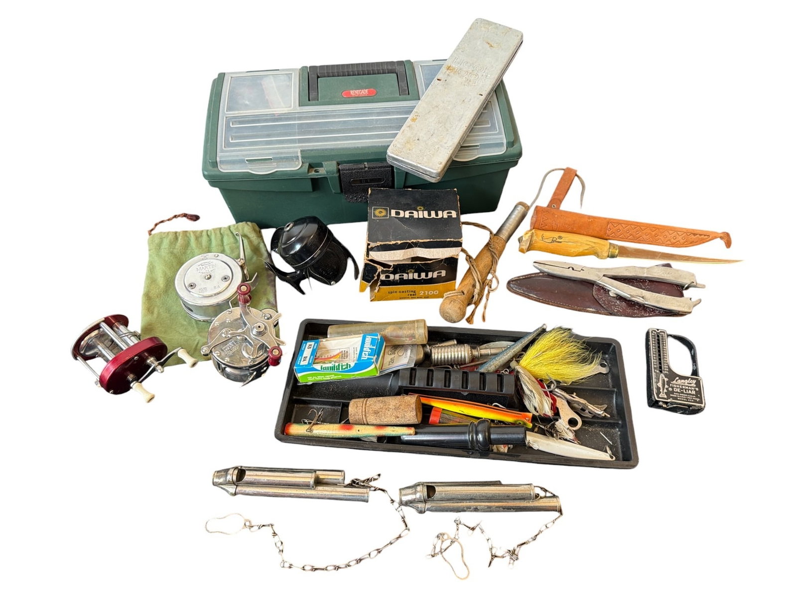 Collection of Vintage Fishing Tackle Box and Accessories (1 of 3)