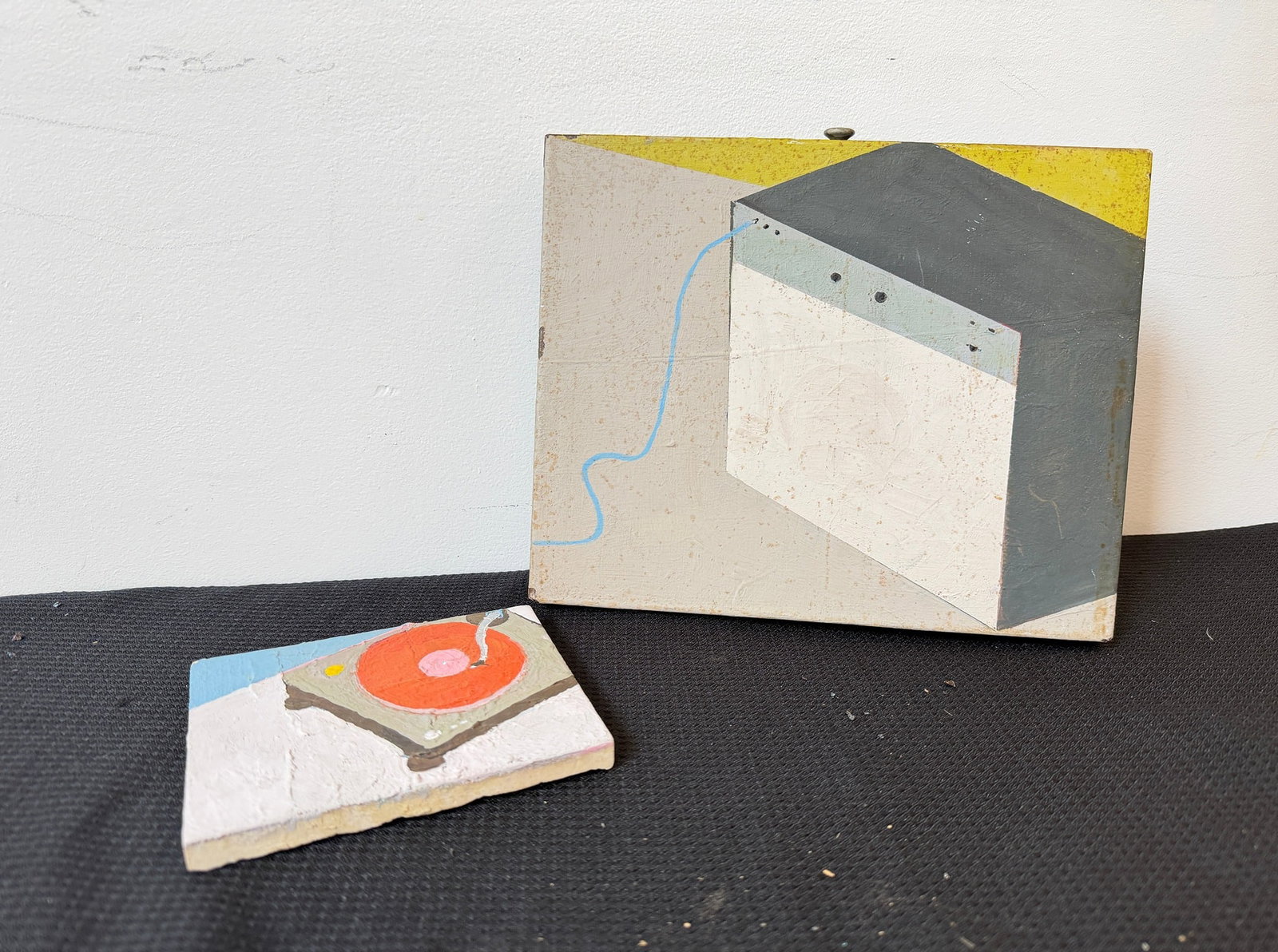 Two Folk Art Found Object Paintings - 2