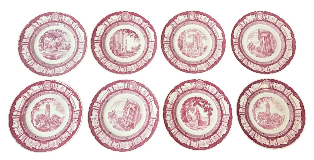 Set of 8 WEDGWOOD Cornell University Plates (1 of 3)