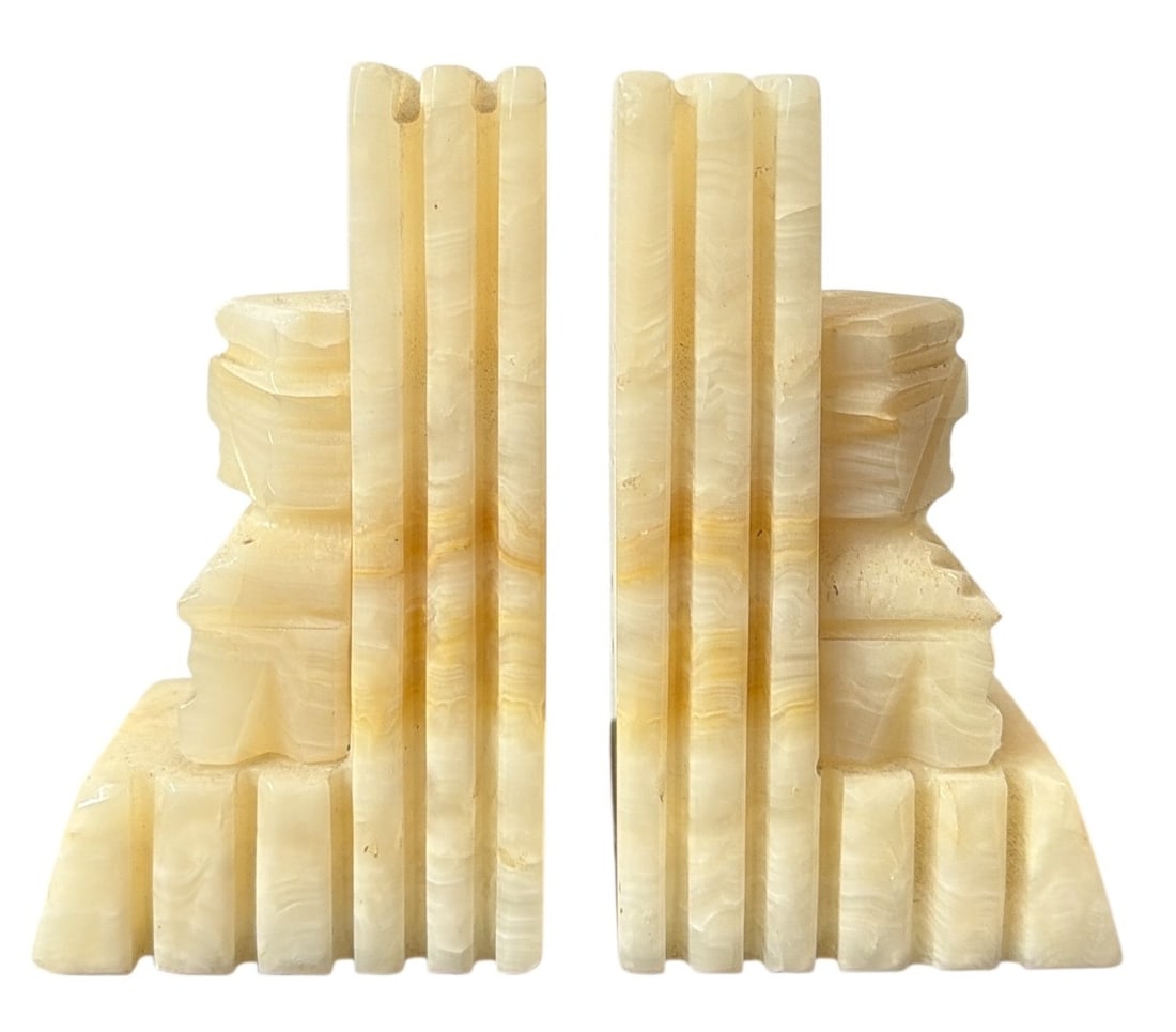 Pair on Onyx Aztec Bookends - 2