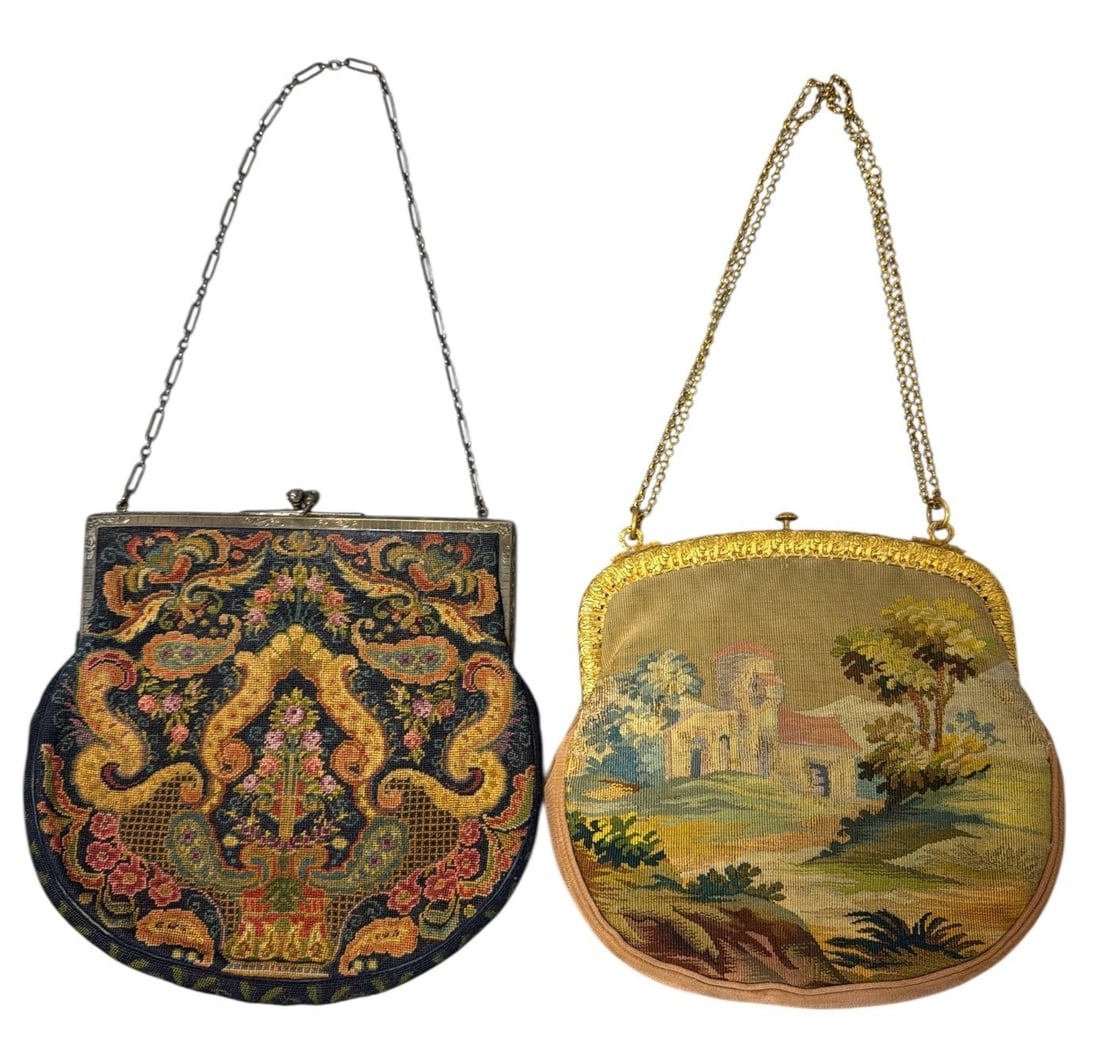 Two Vintage Petit Point French Tapestry Evening Purses (1 of 2)
