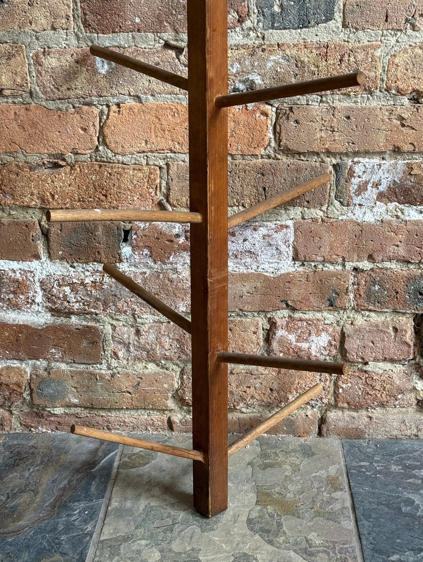 Swedish Pine Hanging Coat / Hat Rack - 2