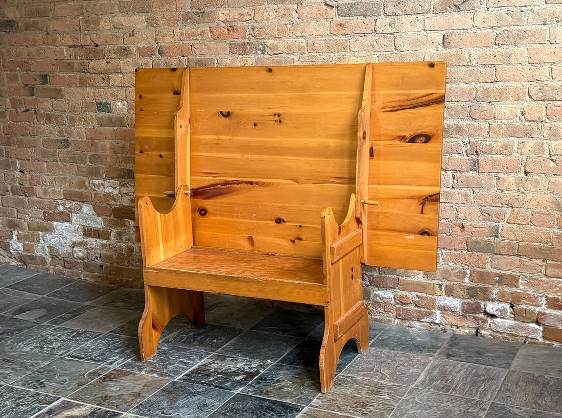 Antique Pine Monk Table - 3