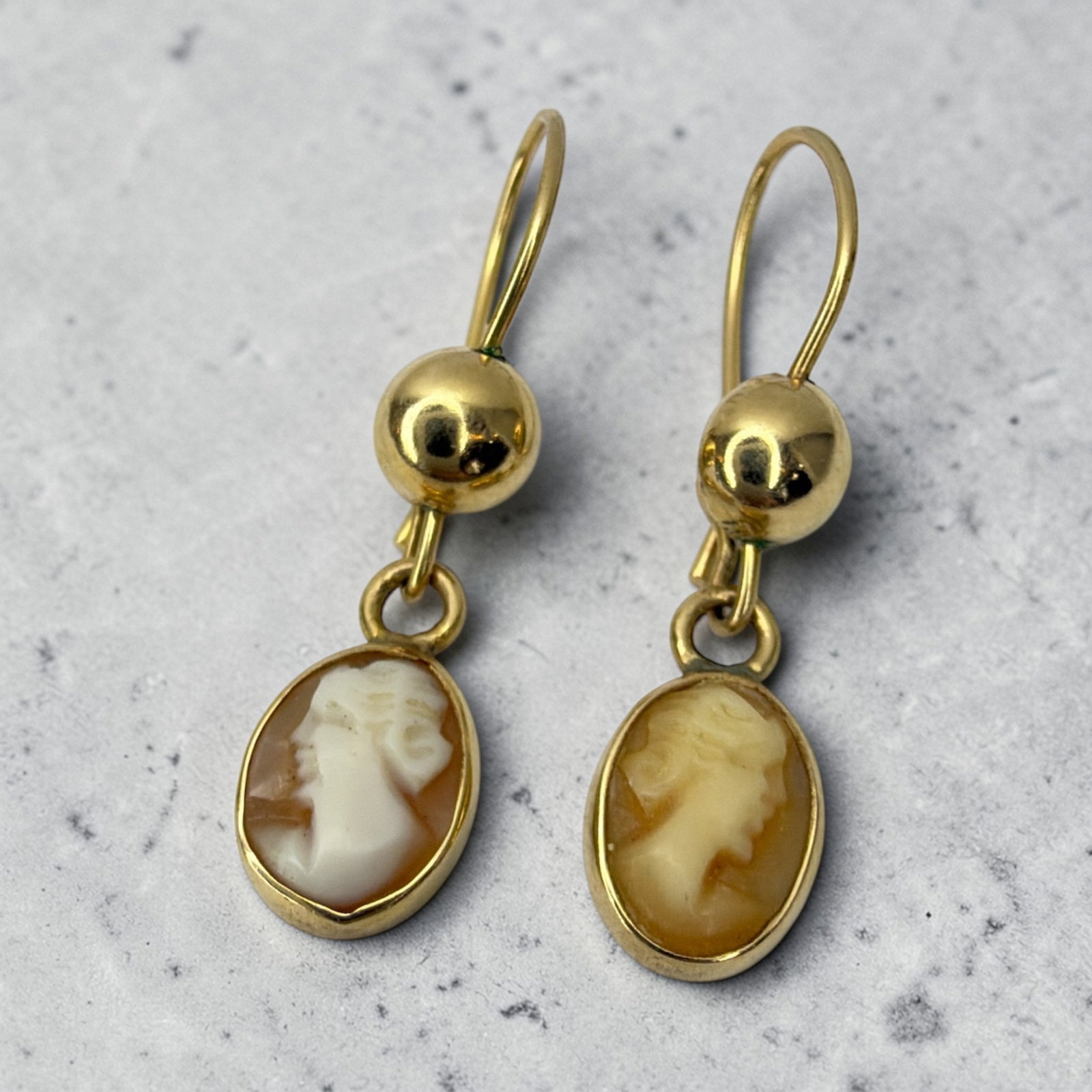 14k Gold Cameo Earrings (1 of 3)