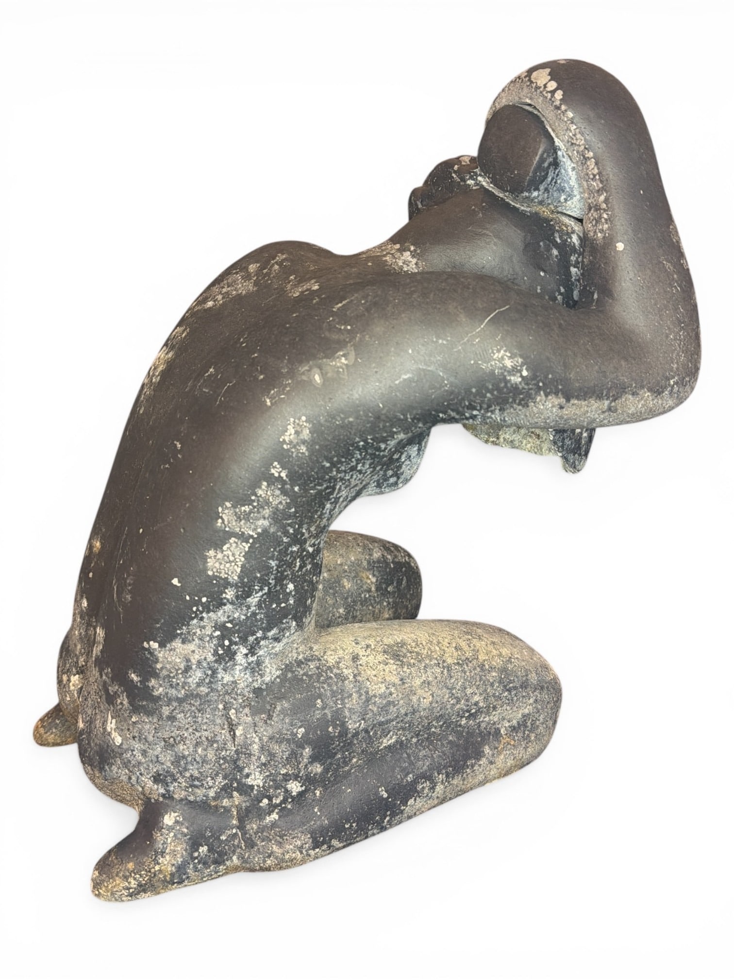 Impressionist Garden Sculpture of Woman Washing (1 of 4)