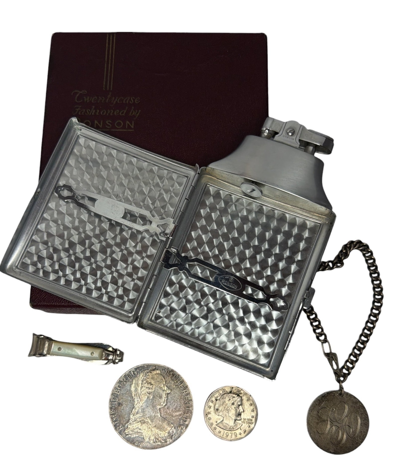 Collection Vintage Men's Articles & Coins, Some Sterling Silver (1 of 6)