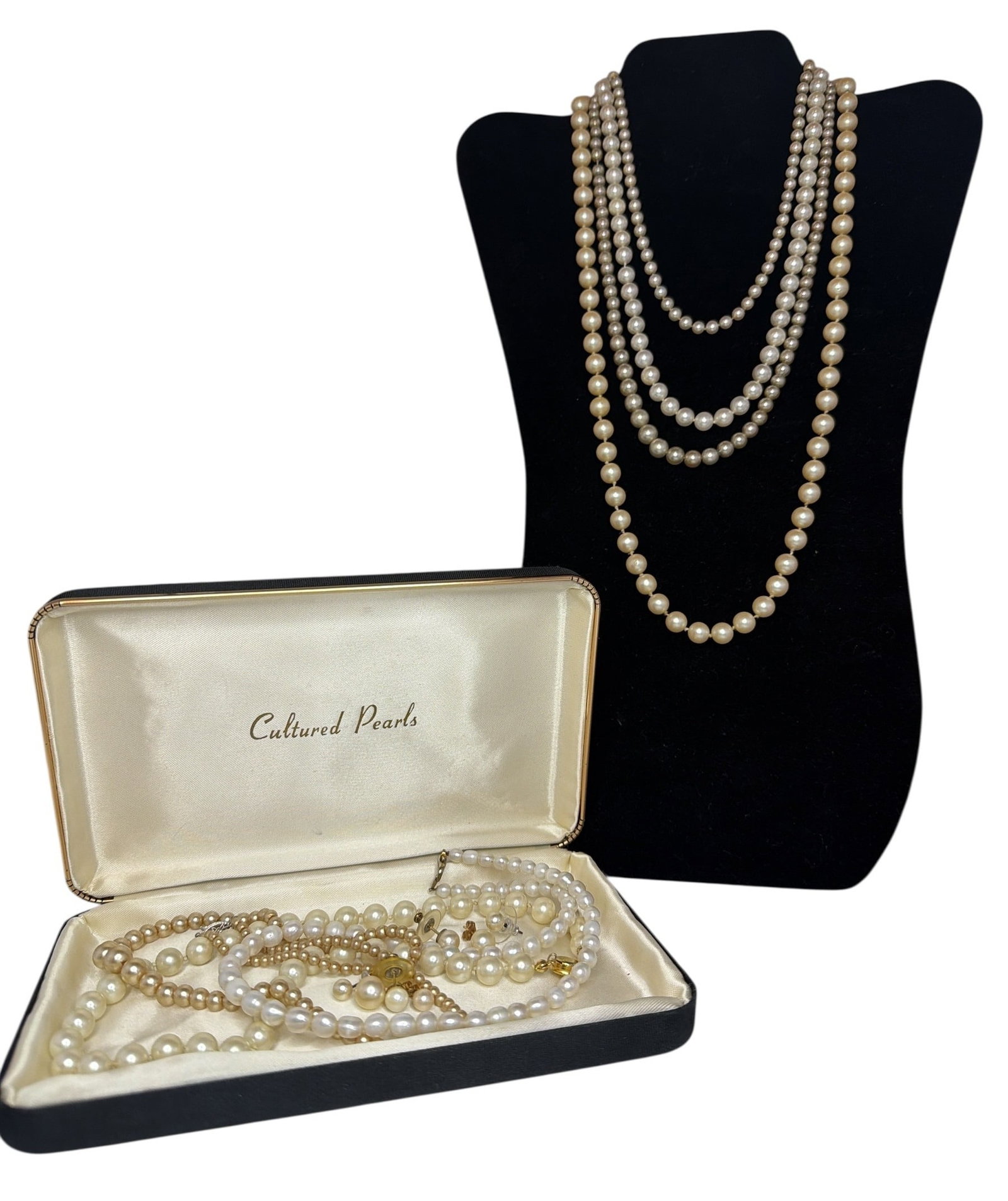Collection Vintage Pearl Necklaces, Some 14k Gold Clasps (1 of 7)