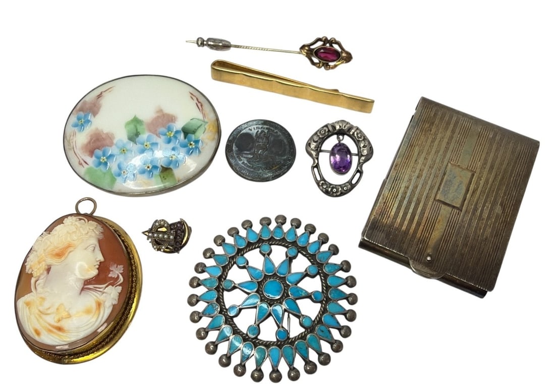 Collection of Fine Jewelry, Southwestern, Cameo, Sterling Silver (1 of 4)