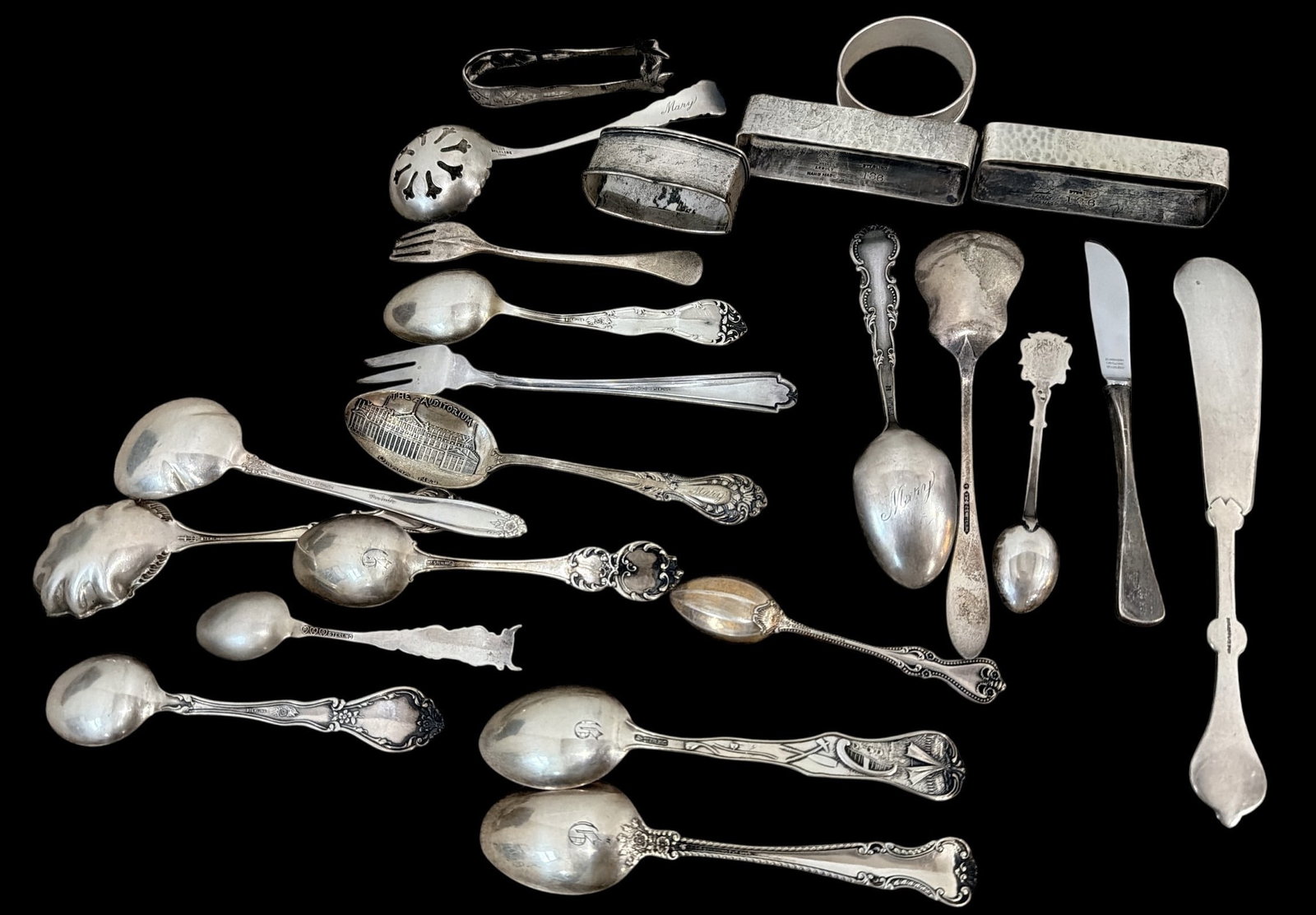 Assorted Antique Sterling Silver Serveware - 2