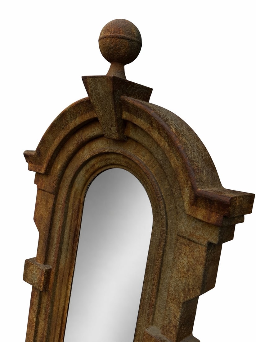 Substantial Industrial Gothic Mirror - 3