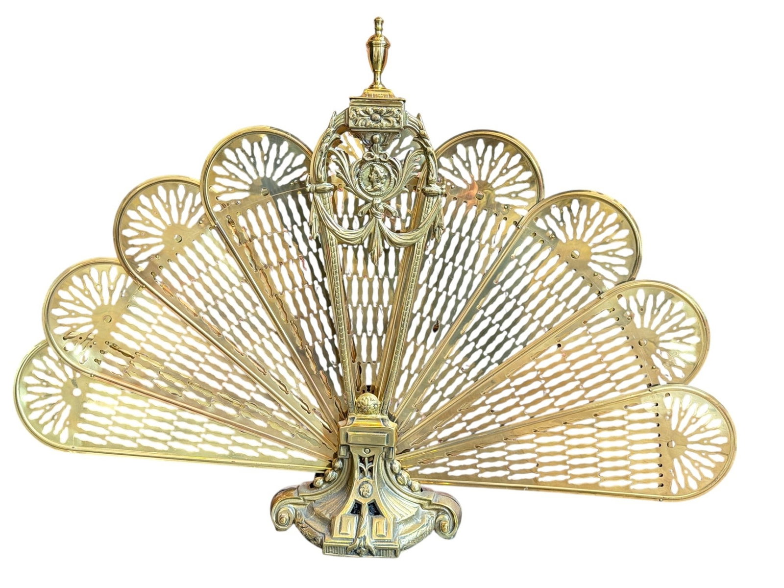 Brass Peacock Fire Screen, Folding (1 of 3)