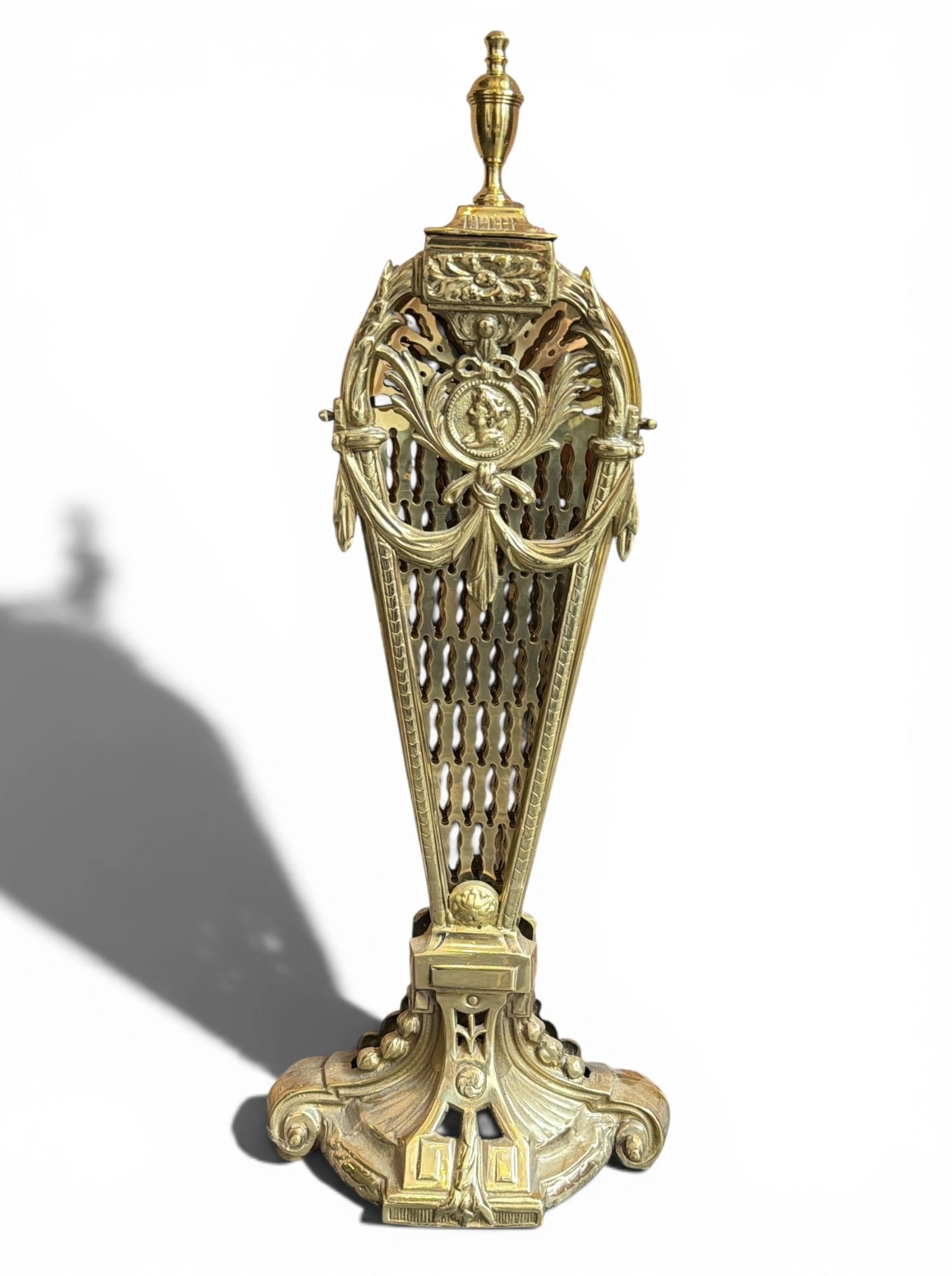 Brass Peacock Fire Screen, Folding - 2