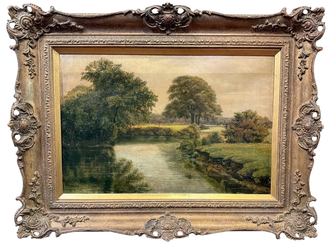 19th C. River Scene Oil Painting, LIONEL SOUTHER (1 of 6)