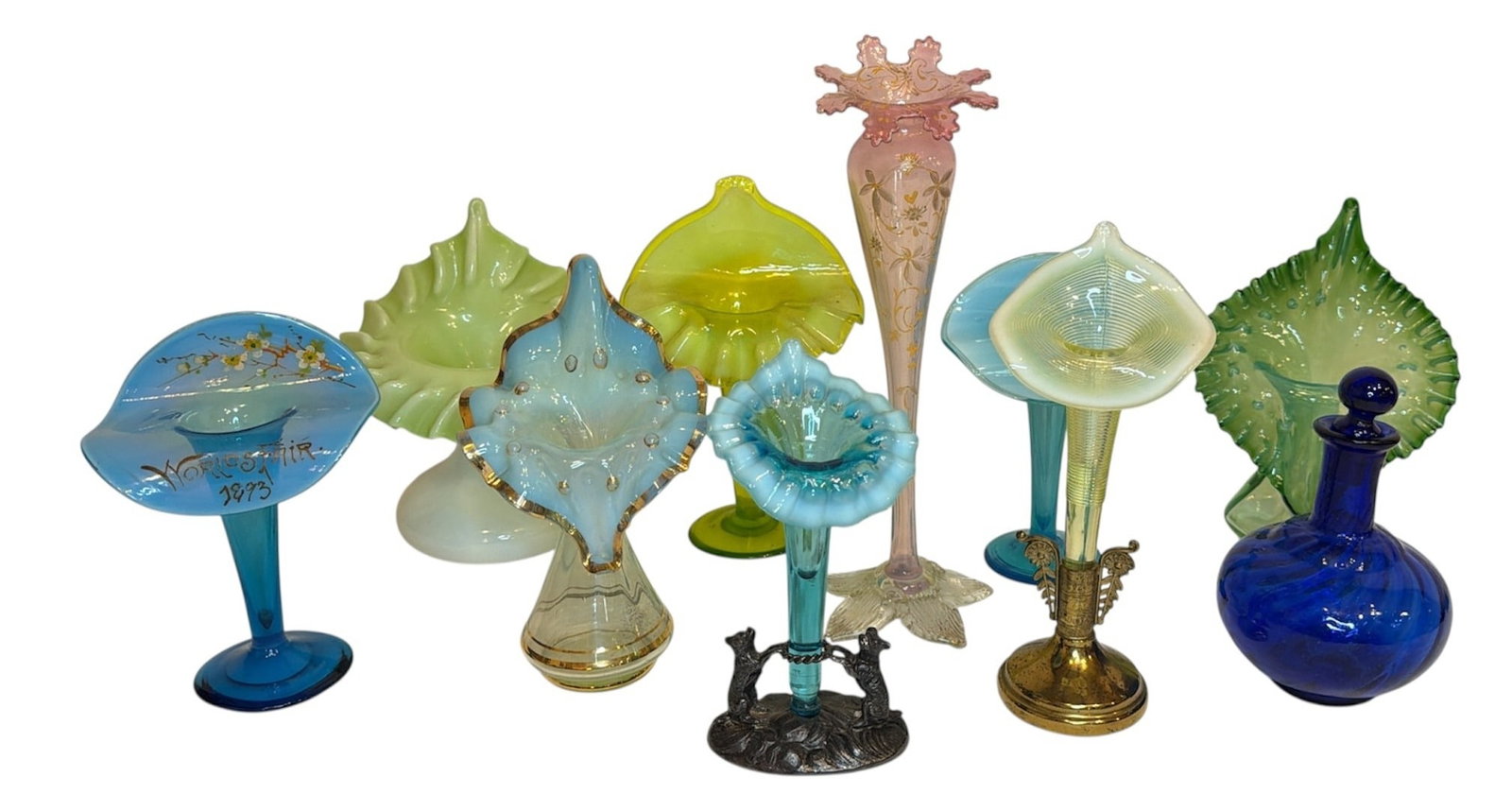 Large Collection of Victorian Art Glass, Uranium, Worlds Fair 1893 (1 of 6)