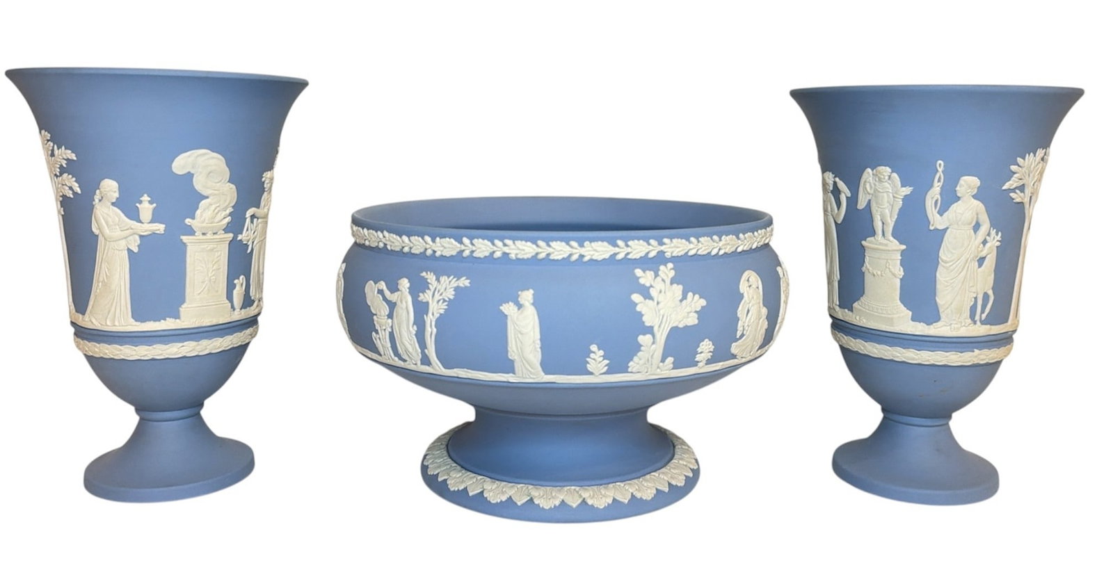 Collection WEDGWOOD Jasperware Vases and Bowl (1 of 5)