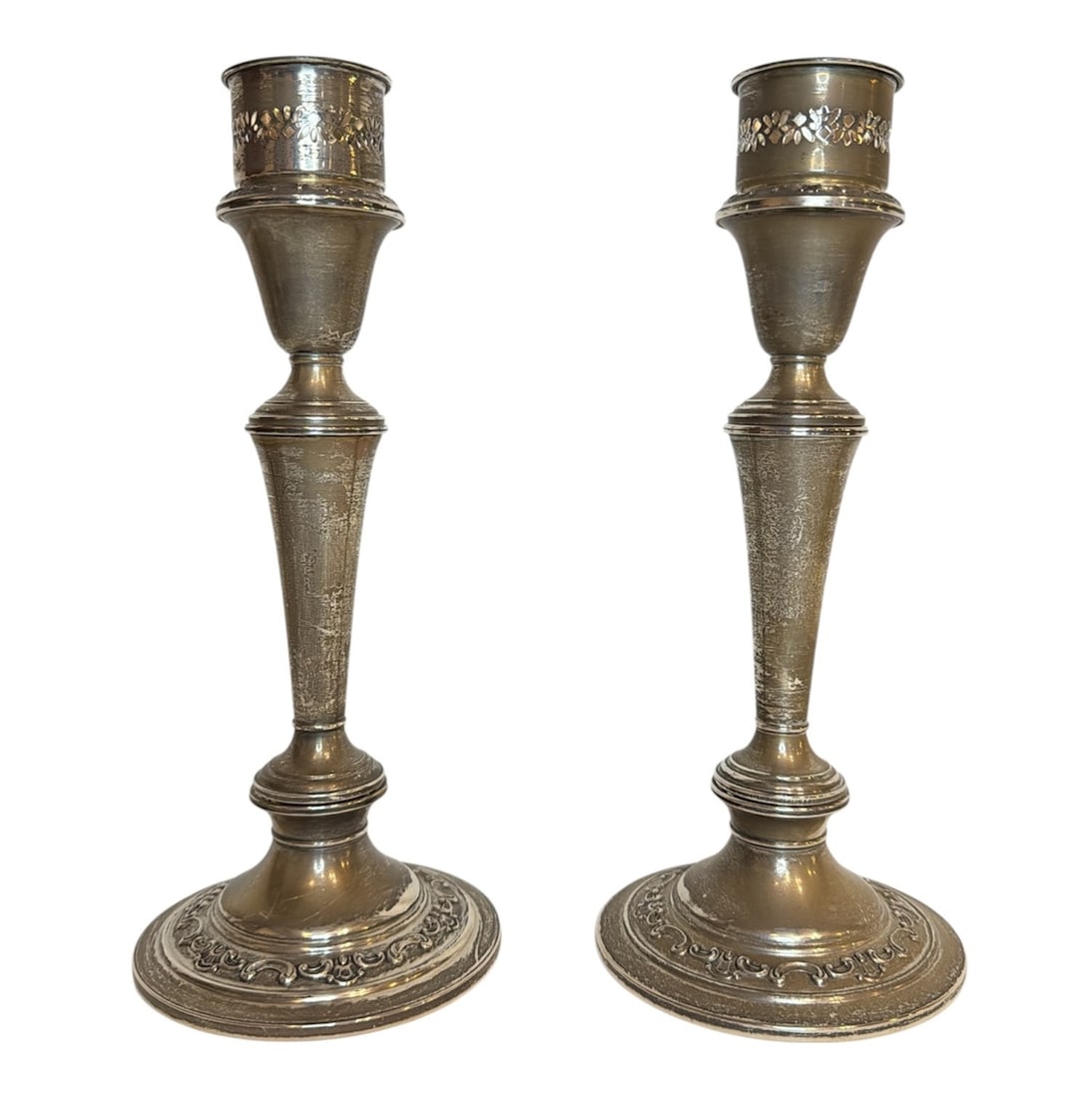 GORHAM Sterling Silver Weighted Candlestick Holders, Pair - 2
