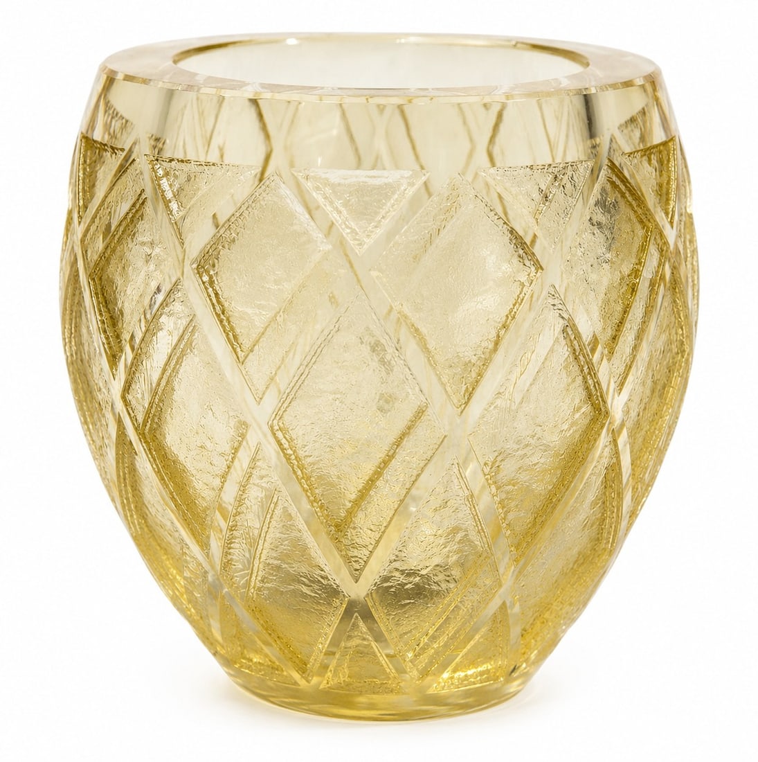 Art Deco DAUM NANCY FRANCE Diamond Vase (1 of 5)