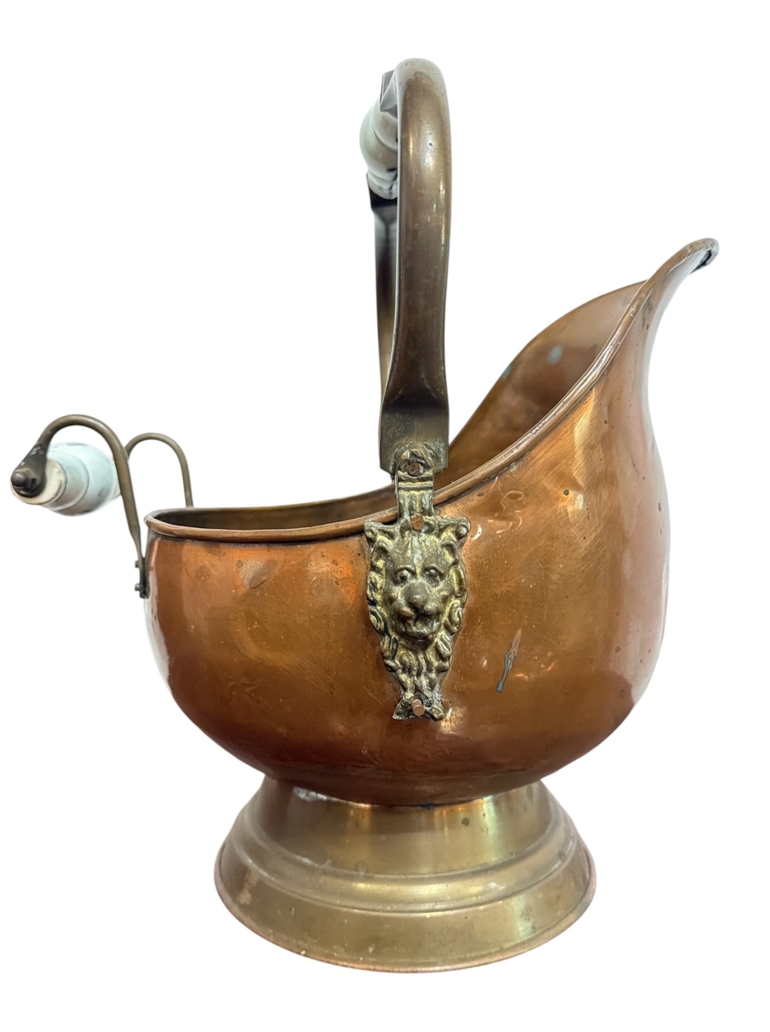 Antique French Copper Coal Scuttle (1 of 4)