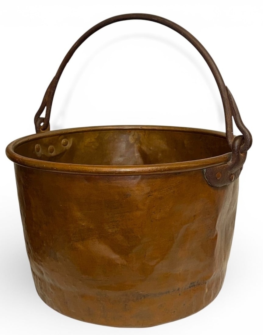 Large Antique Copper French Apple Butter Kettle (1 of 4)