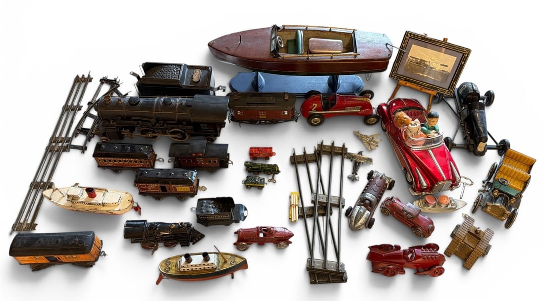 Large Collection of Vintage Toys; Model Train, Racecars (1 of 6)