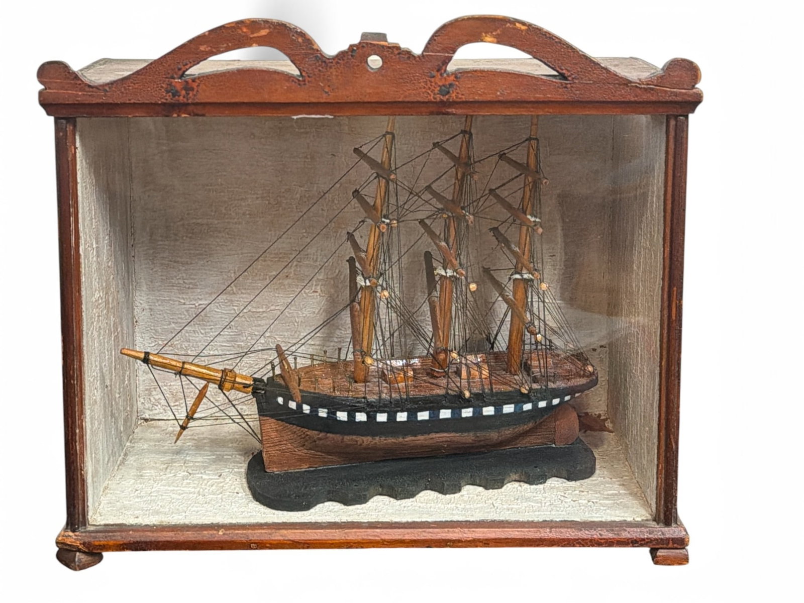 Small Scale Three Masted Schooner Ship Model (1 of 3)