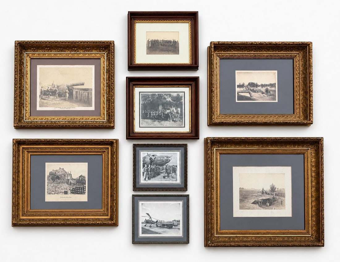 Large Gallery Wall of Early War Photographs (1 of 6)